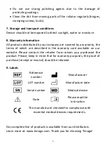 Preview for 4 page of Timago YOLA TGR-R RA 883 Instructions For Use