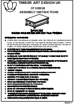 Предварительный просмотр 1 страницы TIMBER ART DESIGN CF 920026 Assembly Instructions Manual