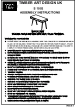 Preview for 1 page of TIMBER ART DESIGN S 1003 Assembly Instructions Manual