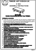 TIMBER ART DESIGN S 1005 Assembly Instructions Manual preview