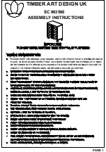 Preview for 1 page of TIMBER ART DESIGN SC 863560 Assembly Instructions Manual