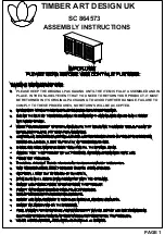 Preview for 1 page of TIMBER ART DESIGN SC 864573 Assembly Instructions Manual