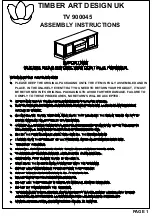 Preview for 1 page of TIMBER ART DESIGN TV 900045 Assembly Instructions Manual