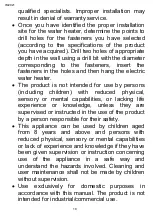 Preview for 18 page of Timberk Optima FS47 V Series Instruction Manual