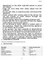 Preview for 12 page of Timberk T-SF1602RC Instruction Manual