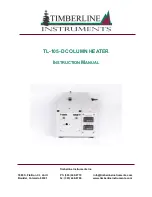 Preview for 1 page of Timberline Instruments TL-105-D Instruction Manual