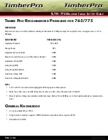 Preview for 4 page of TimberPro TL775 Series Initial Setup Manual