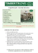 Preview for 1 page of Timbertrove Cruagh Dining Set Assembly Instructions