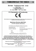 Preview for 21 page of Timberwolf Entec TW 190H Instruction Manual