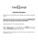 Preview for 1 page of Time 4 sleep QB-8572 Assembly Instructions