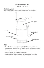 Preview for 2 page of Time for Treats Iceberg VKP1226 Instruction Manual