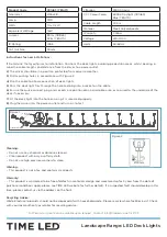 Предварительный просмотр 2 страницы TIME LED 781463 Installation And Operating Instructions