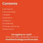 Предварительный просмотр 2 страницы Time2 Arthur 4 Startup Manual