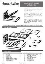 Time4Sleep FRANCES OTTOMAN LIFT UP BED Assembly Instructions Manual preview