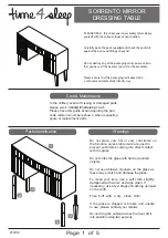 Preview for 1 page of Time4Sleep SORRENTO MIRROR DRESSING TABLE Assembly Instructions