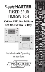 Timeguard SupplyMASTER FST11A Installation & Operating Instructions Manual preview