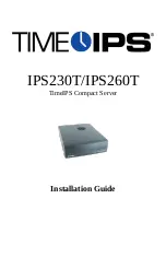 TimeIPS IPS230T Installation Manual предпросмотр