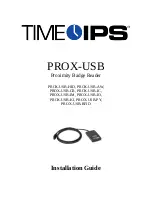 Предварительный просмотр 1 страницы TimeIPS PROX-USB-HID Installation Manual