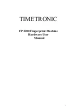 Preview for 1 page of TimeTronics FP 2200 Hardware User Manual