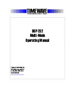 Предварительный просмотр 1 страницы Timewave DSP-232 Operating Manual