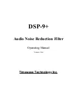 Timewave DSP-9+ Operating Manual preview