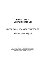 Предварительный просмотр 1 страницы Timewave PK-232 MBX Operating Manual