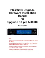 Preview for 1 page of Timewave PK-232SC Hardware Installation Manual