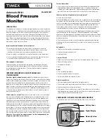 Timex HEALTHCARE 80201 Quick Start Manual preview