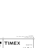 Timex Jelly Clock T116 Instruction Manual preview