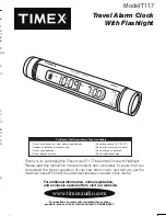 Timex T117 Instruction Manual preview