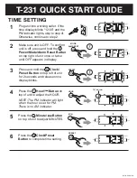 Preview for 1 page of Timex T231 Quick Start Manual