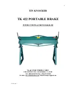 Preview for 1 page of Tin Knocker TK 422 Instructions & Parts Diagrams