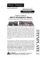 Preview for 1 page of Tinplate Traditions 400e Operating Instructions Manual