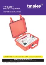 Tinsley 5867 Operating Instructions Manual preview