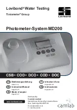 Предварительный просмотр 1 страницы Tintometer Lovibond MD 200 Instruction Manual