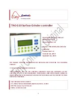 Preview for 1 page of TINY TNC-G10 Operation Manual