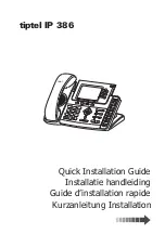 Предварительный просмотр 1 страницы TIPTEL IP 386 Quick Installation Manual