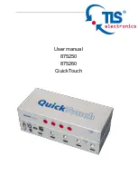 Preview for 1 page of TIS electronics QuickTouch 875250 User Manual