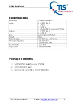 Preview for 5 page of TIS electronics QuickTouch 875250 User Manual