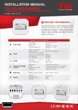 TIS ADS-1D-1Z Installation Manual предпросмотр