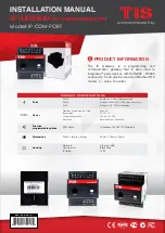 TIS IP-COM-PORT Installation Manual preview