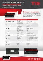 Preview for 1 page of TIS RCU-20R20Z-IP Installation Manual