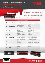 Preview for 1 page of TIS RCU-24R20Z Installation Manual