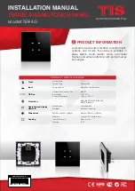 Preview for 1 page of TIS TER-4G Installation Manual