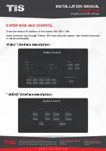 Предварительный просмотр 11 страницы TIS TIS-AVIP-MTX44 Installation Manual
