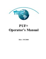 Tisch Environmental PUF+ Operator'S Manual preview