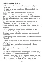 Preview for 6 page of Tisira TDW13BE User Manual