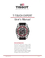 Tissot T-TOUCH EXPERT User Manual preview