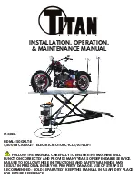 Titan Lifts HDML-1500XLT-E Installation, Operation & Maintenance Manual preview