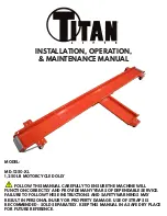 Preview for 1 page of Titan Lifts MD-1250-XL Installation, Operation & Maintenance Manual